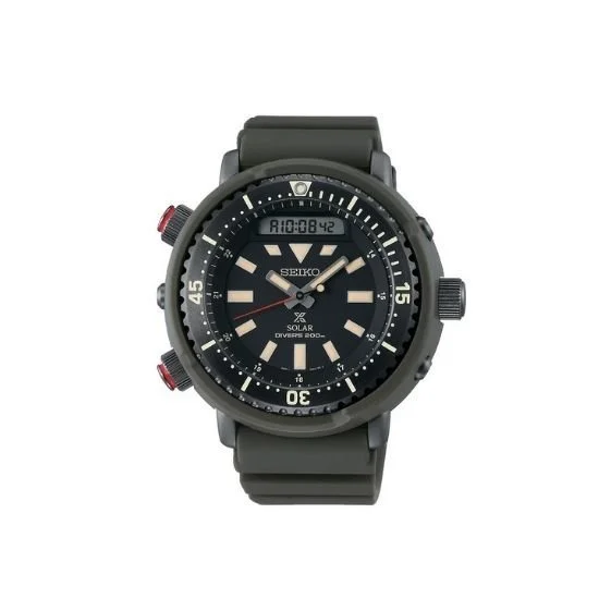SEIKO PROSPEX SNJ031P1 カーキ ソーラー 200m Seiko Gents Prospex Solar Safari Re-Issue Khaki Watch - SNJ031P1